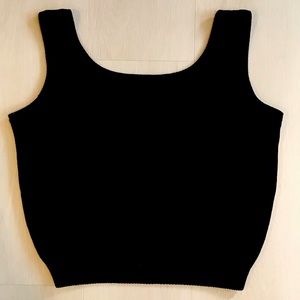 ST JOHN KNIT Tank Top - Black - Petite Small